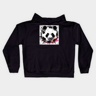 Soccer Ball Panda Face - Soccer Futball Football - Graphiti Art Graphic Paint Kids Hoodie